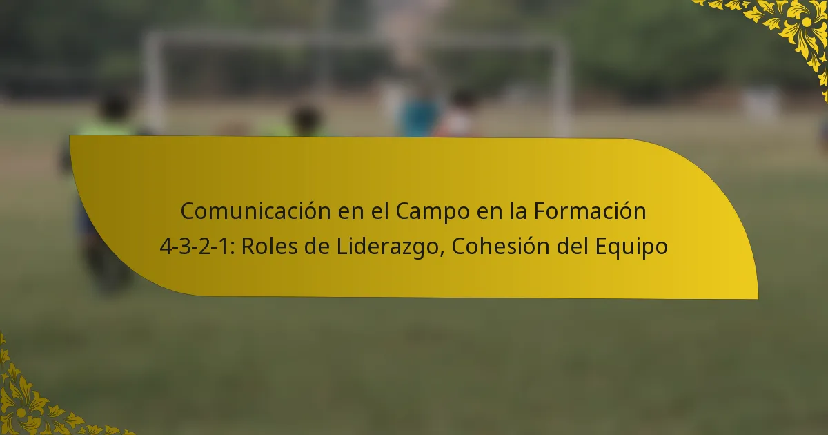 Comunicación en el Campo en la Formación 4-3-2-1: Roles de Liderazgo, Cohesión del Equipo